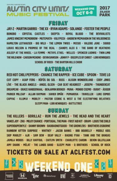 Austin City Limits Festival Weekend 1 – Friday